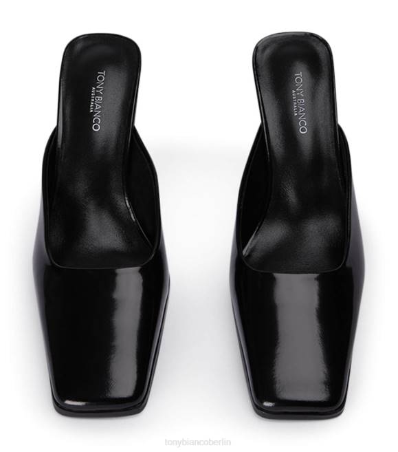niedrige Absätze| de Tony Bianco Frauen Flash-Heels Schwarz hochglänzend 4624253